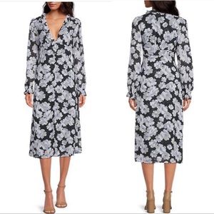 NWT En Saison Teagan Long Sleeve floral Midi Dress